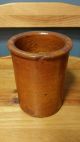 Rare Antique Primitive Pottery Redware Utensil Crock Jar Possibly From Galena Jars photo 3