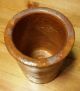 Rare Antique Primitive Pottery Redware Utensil Crock Jar Possibly From Galena Jars photo 4