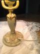 Antique 1920 - 1930s Ornate Cast Metal Enamel Painted Flowers Boudoir Table Lamp Lamps photo 8