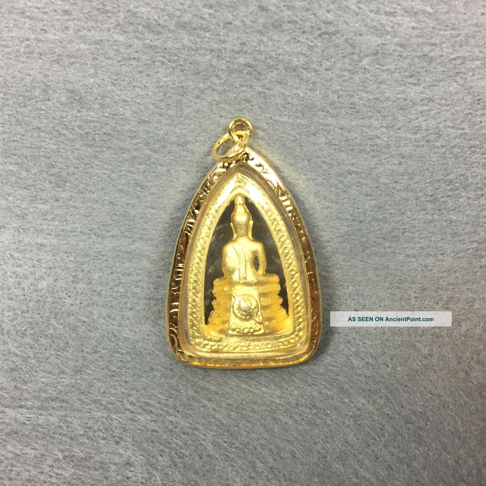 Phra Lp Sothorn Buddha Thai Amulet Pendant Statue Talisman Brass Good Lucky Gem Amulets photo