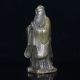 Chinese Antique Brass Hand Carved Confucius Statue Gd3683 Other Antique Chinese Statues photo 2