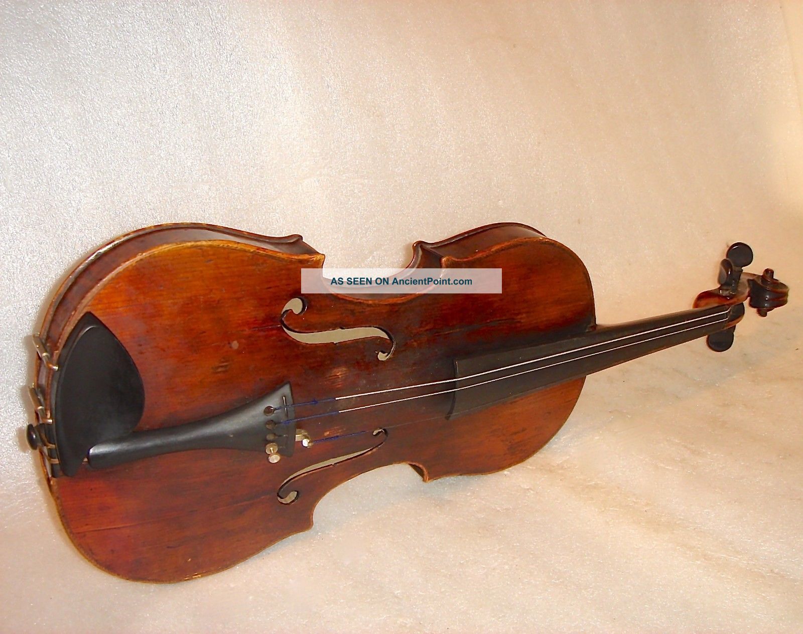 1880 Lovely Antique Old Handmade German Violin Authentic Cover,  Bow String photo
