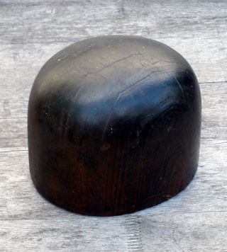 Vintage Gentleman ' S Fedora Hat Wooden Form Mold Millinery Hatmaker ' S Stand photo