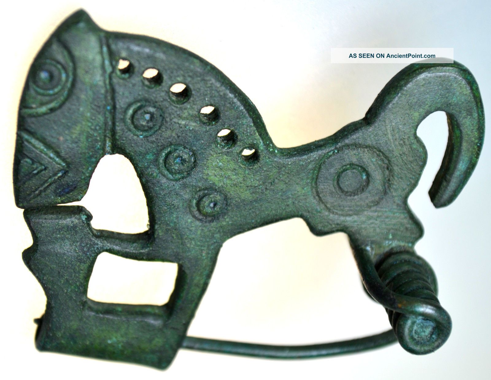 Roman Bronze Zoomorphic Brooch Fibula Horse Roman photo