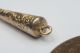 Antique English Late Victorian 9 Carat Gold Button Hook Sewing Charm C1900 Tools, Scissors & Measures photo 3