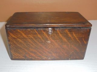 Antique Wood Singer Sewing Folding Box Patent Stamped 1889 W/ Accessories photo