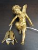 Solid Bronze Brass Cherub Angel Putti Pendant Lamps Chandelier Tlc Chandeliers, Fixtures, Sconces photo 1