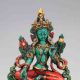 Vintage Antique Turquoise Hand - Carved Tibet Buddha Statues - Green Tara X0233 Other Antique Chinese Statues photo 1
