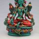 Vintage Antique Turquoise Hand - Carved Tibet Buddha Statues - Green Tara X0233 Other Antique Chinese Statues photo 3