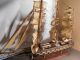 Vintage Nautical Sailing Ship Wood With Cloth Sails,  Fragata Espanol Ano 1780 Model Ships photo 3