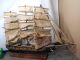 Vintage Nautical Sailing Ship Wood With Cloth Sails,  Fragata Espanol Ano 1780 Model Ships photo 5