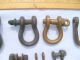 Vintage Maritime Ship Bronze Anchor Shackles U - Rings 9,  Hook Other Maritime Antiques photo 3