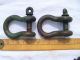 Vintage Maritime Ship Bronze Anchor Shackles U - Rings 9,  Hook Other Maritime Antiques photo 5