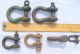 Vintage Maritime Ship Bronze Anchor Shackles U - Rings 9,  Hook Other Maritime Antiques photo 6