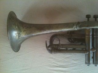 Antique Trumpet J.  W.  York&sons Grand Rapids Mich.  Union Label Seal 31591 Al - Tru Mo photo