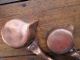 2 Primitive 1800s Antique Hand Hammered Copper Ladles W/ Spouts S 3 & 4 Primitives photo 9
