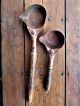 2 Primitive 1800s Antique Hand Hammered Copper Ladles W/ Spouts S 3 & 4 Primitives photo 1