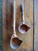 2 Primitive 1800s Antique Hand Hammered Copper Ladles W/ Spouts S 3 & 4 Primitives photo 3