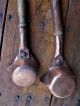 2 Primitive 1800s Antique Hand Hammered Copper Ladles W/ Spouts S 3 & 4 Primitives photo 4