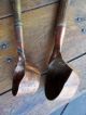 2 Primitive 1800s Antique Hand Hammered Copper Ladles W/ Spouts S 3 & 4 Primitives photo 7