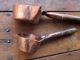 2 Primitive 1800s Antique Hand Hammered Copper Ladles W/ Spouts S 3 & 4 Primitives photo 8