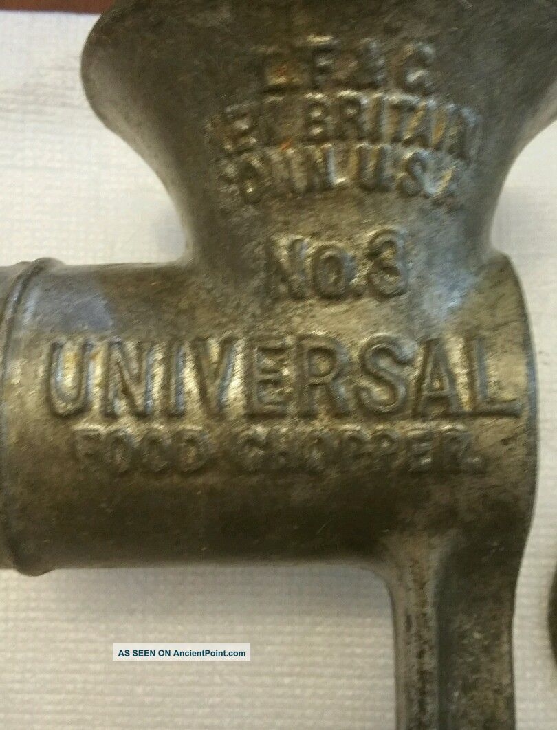Vintage Universal No.  3 Food Chopper - L.  F.  &c Britain Conn.  Usa No.  3 Awesome Meat Grinders photo