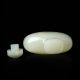Chinese Hetian Jade Hand - Painted White Snuff Bottle Snuff Bottles photo 4