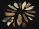 16 Flint Projectile Armatures Saharian Upper Paleolithic Neolithic & Paleolithic photo 1