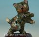 Lovely Chinese Old Cloisonne Handmade Carved Cat Statue Figure Ornament Other Antique Chinese Statues photo 1