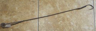 Old Primitive Fishing Spearing Gaff Stick Hook photo