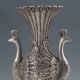 Chinese Cupronickel Hand - Carved Peacock Binaural Vase W Qianlong Mark Vases photo 1