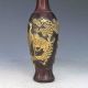 Chinese Purple Bronze Gilt Hand Carved Red - Crowned Crane&pine Vase Vases photo 3