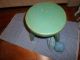 Primitive Little Round Stool Pretty Blue/green Makes A Great Riser To. Primitives photo 3