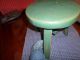 Primitive Little Round Stool Pretty Blue/green Makes A Great Riser To. Primitives photo 4