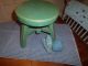 Primitive Little Round Stool Pretty Blue/green Makes A Great Riser To. Primitives photo 5