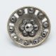 Antique White Metal Button W/ 10 Cut Steels On Rim,  7 Cut Steels In Center 18mm Buttons photo 1