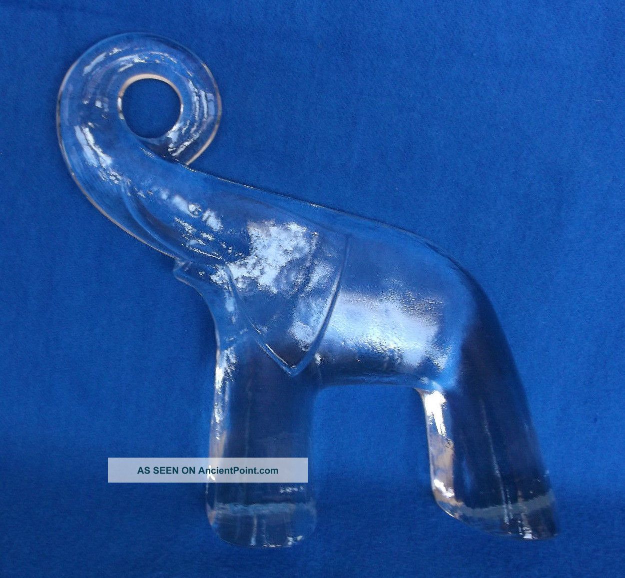 Kosta Boda 5 ½” Art Glass Elephant Modern Sculpture Figurine Sweden Zoo Series Mid-Century Modernism photo