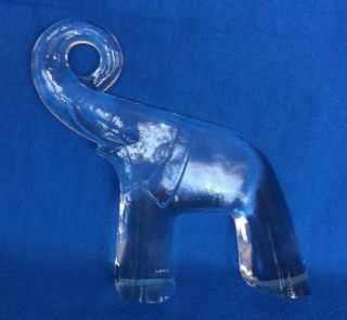 Kosta Boda 5 ½” Art Glass Elephant Modern Sculpture Figurine Sweden Zoo Series photo