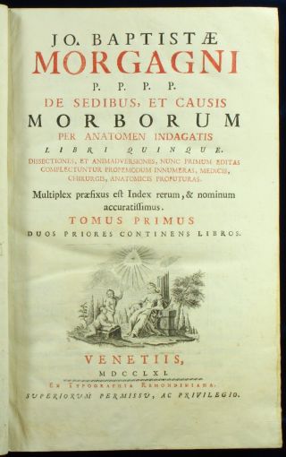 Morgagni De Sedibus Et Causis Morborum 1761 Origin Of Germ Theory Folio 2vols Nr photo