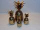 Vtg Mid Century Modern Brass Pineapple Mini Baby Ice Buckets Hollywood Regency Mid-Century Modernism photo 3