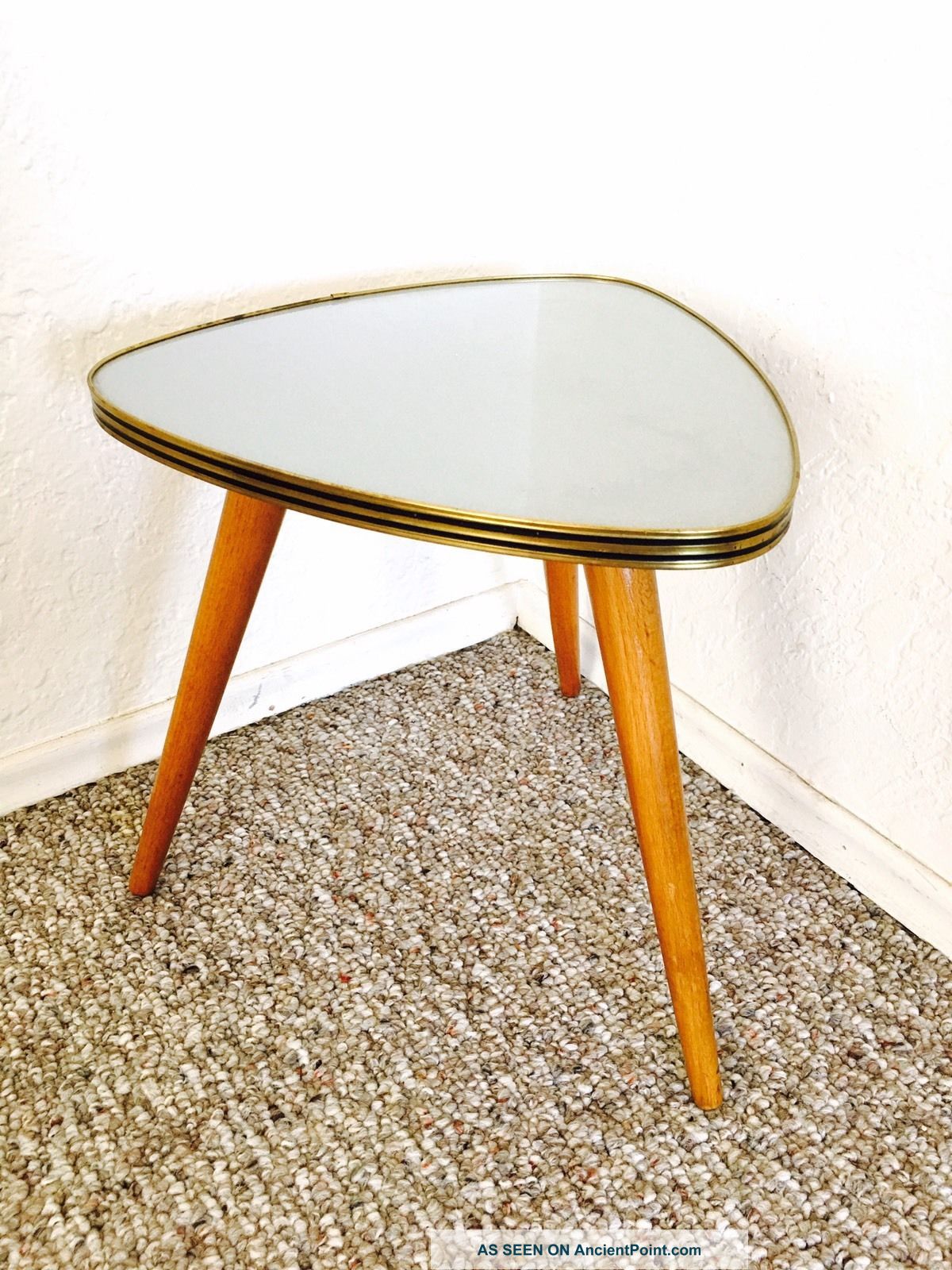 Tripod Table 60s Mid Century Plant Display Side End Table German Guitar Pick Mid-Century Modernism photo