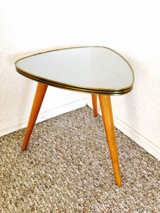 Tripod Table 60s Mid Century Plant Display Side End Table German Guitar Pick photo