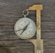 Antique Compass Fob Pendant By Pyramid Silver Beveled Glass Vtg Compasses photo 2