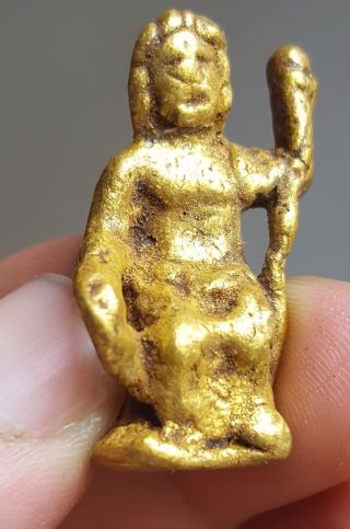 Ancient Gold Roman Hercules Statue photo