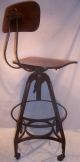 Antique Toledo Uhl Industrial Drafting Stool Chair.  99 Cents 1900-1950 photo 2
