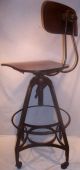 Antique Toledo Uhl Industrial Drafting Stool Chair.  99 Cents 1900-1950 photo 3