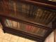 Antique Barrister Lawyer Bookcase Cabinet Dark Wood Glass Mahogany 3 Stack Vg, 1900-1950 photo 6