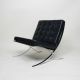 Knoll Mies Van Der Rohe Barcelona Chair Black Leather Mid Century Mid-Century Modernism photo 4