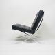 Knoll Mies Van Der Rohe Barcelona Chair Black Leather Mid Century Mid-Century Modernism photo 5