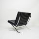 Knoll Mies Van Der Rohe Barcelona Chair Black Leather Mid Century Mid-Century Modernism photo 6
